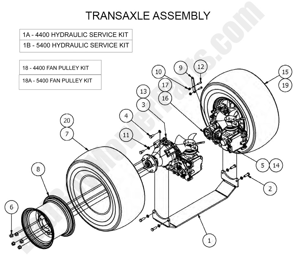1631 - Bad Boy Mower Parts Lookup > 2017 > Outlaw & Outlaw Extreme > Transaxle Assembly